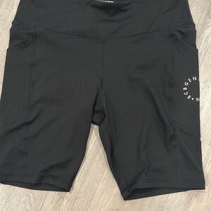 BCBGeneration Black Bike Shorts with Elastic Waistband